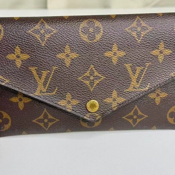 Louis Vuitton Monogram Canvas Wallet with Blue & Orange Accessories - Picture 7 of 11